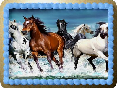Essbar Horse Pferd Tortenaufleger Torte Tortenbild Geburtstag Zuckerbild 6