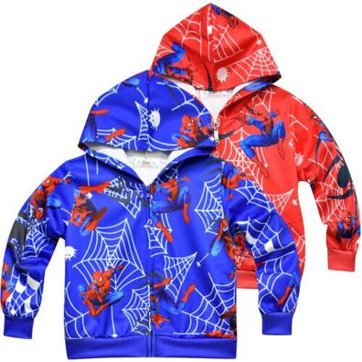 Kids Marvel Spiderman Costume Hoodie Zip Coat Sweater Jacket Sportwear Xmas Gift