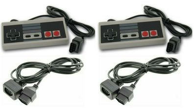 2x Controller + 2x Verlängerungskabel für Original NES Nintendo Entertainment System