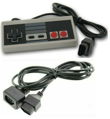 Controller Gamepad für NES Nintendo Entertainment System + Verlängerungskabel