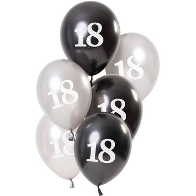 Luftballons Glossy schwarz 23 cm 18 Jahre