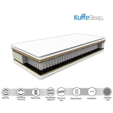 KuffeSleep Comfy Ultra Matratze Orthopädisch, 19 cm Höhe, Härtegrad H2 90x200