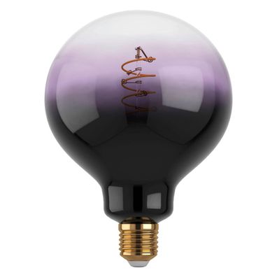 EGLO E27 G125 LED Leuchtmittel 85lm 4W 360° 1800K extra-warmweiss schwarz-violett-tra
