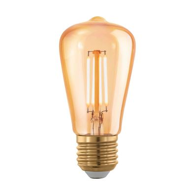 EGLO E27 ST48 LED Leuchtmittel 300lm 4W 1700K extra-warmweiss amber 48x100mm dimmbar