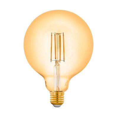 EGLO Connect E27 G125 LED Leuchtmittel 650lm 6W 360° 2200K extra-warmweiss amber 125x
