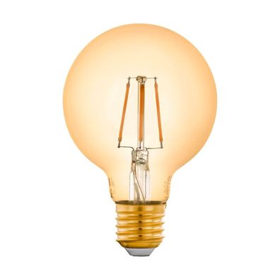 EGLO Connect E27 G80 LED Leuchtmittel 500lm 4,9W 360° 2200K extra-warmweiss amber 80x