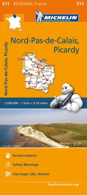 Nord-Pas-de-Calais, Picardy - Michelin Regional Map 511: Map, Michelin