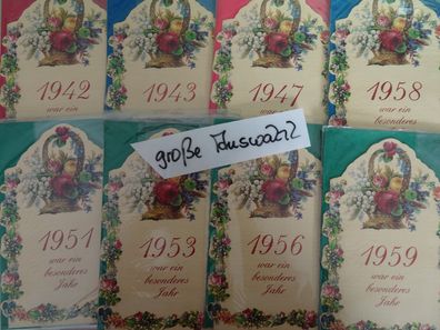 Jahrgangskarten Geburtstag 1942-1959 war ein besonderes Jahr Pictura Schweden