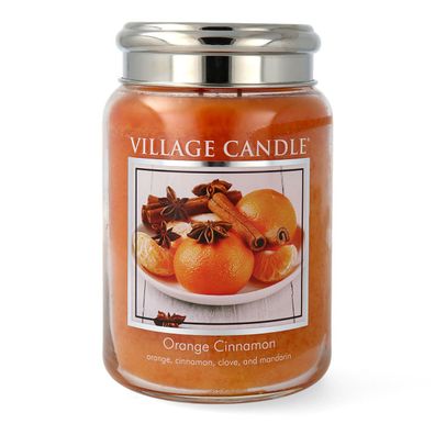 Village Candle Orange Cinnamon Duftkerze Großes Glas 602 g