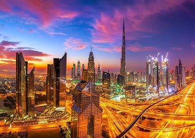 Morgenstimmung über Dubai Downtown