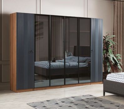 Luxus Kleiderschrank Schlafzimmer Stil Modern Holz Möbel Schrank 6türig