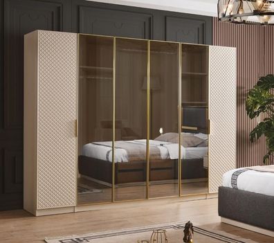Elegant Kleiderschrank im Schlafzimmer luxuriös Holz Möbel Schränke schrank