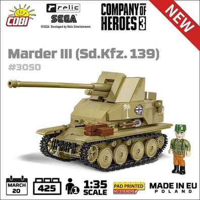 Cobi 3050 - Company of Heroes 3 - Marder III (Sd. Kfz. 139) - Neu