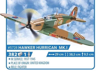 Cobi 5728 - Historical Collection - Hawker Hurrican MK.I - Neu