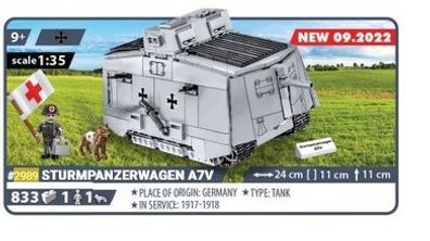 Cobi 2989 - Historical Collection - Sturmpanzerwagen A7V - Neu
