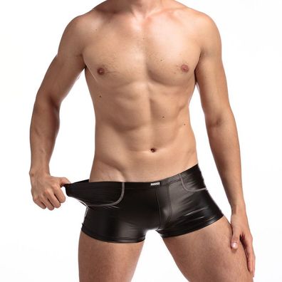 Männer Wetlook Pants Schmale Passform Shorts Sexy Unterhose M-2XL Clubwear Trunks