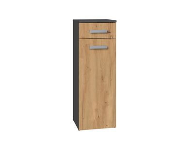 Stilvoller Badezimmerschrank mit Tür und Schublade - modernes in Anthrazit & Artisan