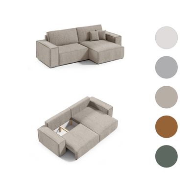 Ecksofa Eckcouch mit Schlaffunktion Bento Mini Couch Sofagarnitur Sofa Bettkasten