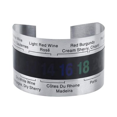 Edelstahl Wein Temperatur Armband Thermometer Flasche Bier Temperatur Armband