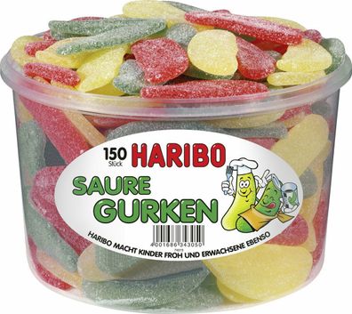 Haribo Saure Gurken 150 Stück Fruchtgummi