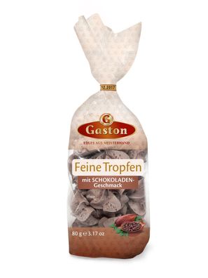 Gaston Feine Tropfen Schaumzuckergebäck mit Schokoladengeschmack 80g