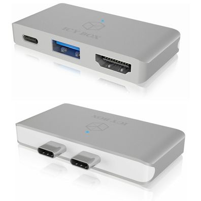 Icy Box Dual Typ-C Dockingstation Notebook Thunderbolt™3 HDMI USB (IB-DK4030-2C)