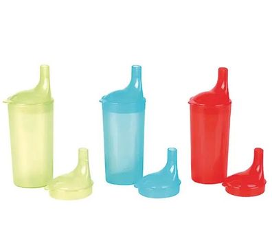 Trinkbecher Schnabelbecher mit 2 verschiedenen Aufsätzen, eer, Größe: 250 ml, türkis