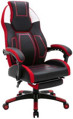 Gaming Stuhl 120kg belastbar schwarz/ rot Zockersessel Gamer Bürostuhl Drehstuhl