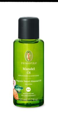 Primavera Mandelöl bio 50ml Basisöl Körperöl zum Mischen mit ätherischem Öl
