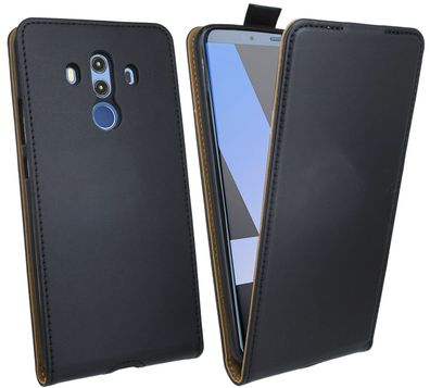 Huawei Mate 10 Pro Tasche Schwarz Handyhülle Schutzhülle Flip Case Cover Etui Hülle