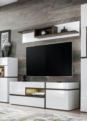 Wohnzimmer Wohnwand TV-Ständer Regal Luxus Design Set Modern Möbel Neu