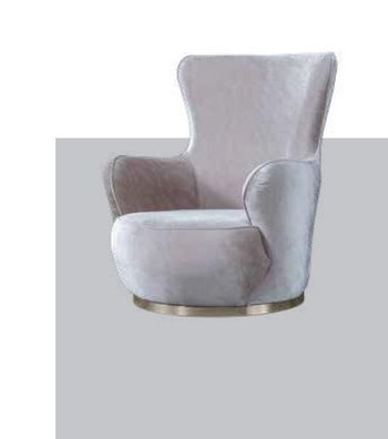 Designermöbel Luxus Sessel Bequemer Einsitzer Textilmöbel Grau Wohnzimmer