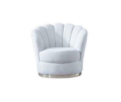 Weißer Luxus Sessel Einsitzer Wohnzimmer Sitzer Designer Textil Möbel