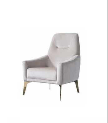Edelstahl Wohnzimmersessel Luxus Moderner Sessel Einsitzer Stil Textil