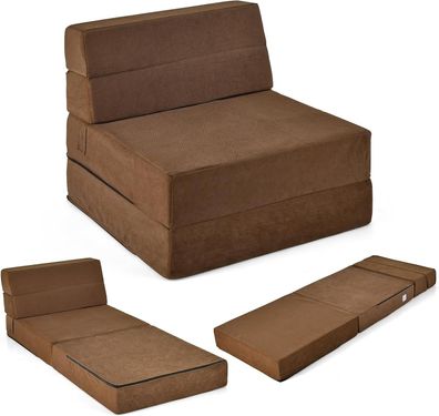 3 in 1 klappbares Schlafsofa, Klappmatratze, Schaumstoff extra dick (15cm), Sofabett