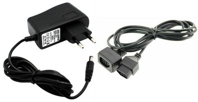 Nintendo NES Set Konsolen Netzteil Stromkabel + Controller Gamepad Verlängerung