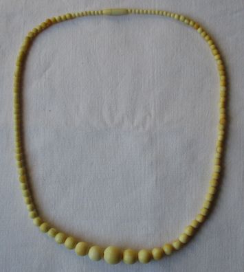 Antike Bein Halskette Schraubverschluss Jahrhundertwende bone necklace (107980)