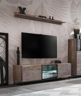 TV-Ständer Modern Regal Wohnzimmer Design Einrichtung Wohnwand Möbel