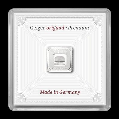 Silberbarren Geiger Original 1 Gramm Edelmetalle 999 Silber in Box zertifiziert