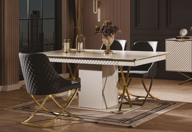 Luxus Set für Esszimmer Esstisch und 4x Stuhle Holz möbel Tisch Stil 5tlg
