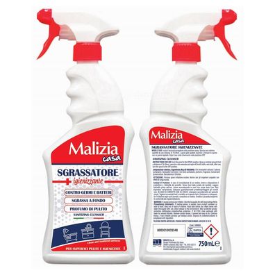 Malizia Hygiene Reiniger Sgrassatore gegen Bakterien und Keime 750ml