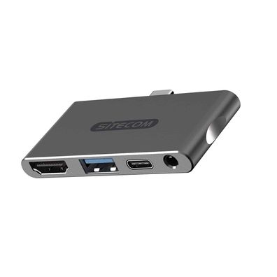Sitecom USB-C Multiport Adapter USBC USB-A 4K HDMI 100W Hub Power Delivery 5Gbps