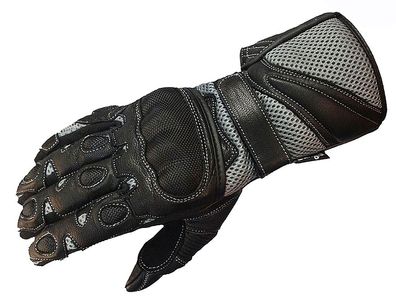 Bangla Motorradhandschuhe Motorrad Handschuhe Leder Grau Schwarz S M L XL XXL 5030