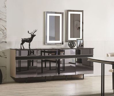 Stilvoll Set für Esszimmer Moderner Stil Sideboard und 2x Spiegel neu 3tlg