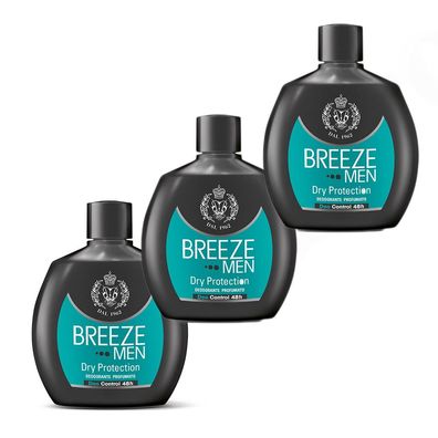 Breeze Men Deodorant Squeeze Dry Protection 3x 100 ml