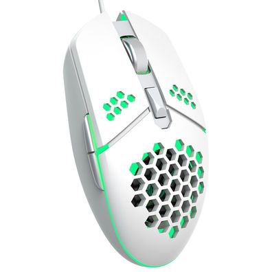 Gaming-Maus Farbe 2400 DPI Programmierbare ergonomische Weiß