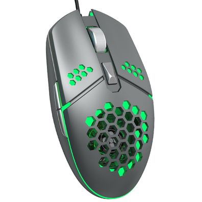 Gaming-Maus Farbe 2400 DPI Programmierbare ergonomische Silber grau