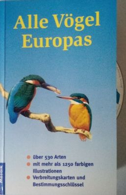 Alle Vögel Europas Mosaik mit einer CD