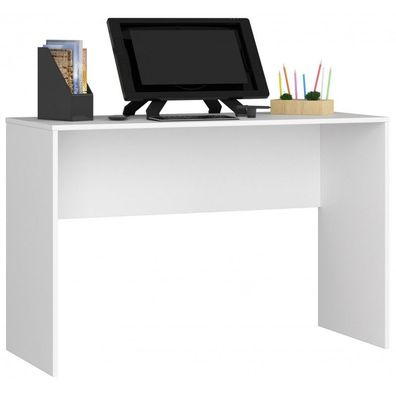 Schreibtisch B17 weiß Kleiner gerader Schreibtisch 120 cm