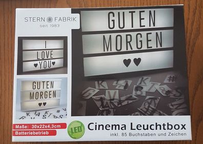 LED Leuchtbox Cinema Box inkl. 85 Buchstaben & Zeichen Leuchtkasten Lightbox Neu